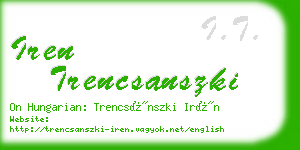 iren trencsanszki business card